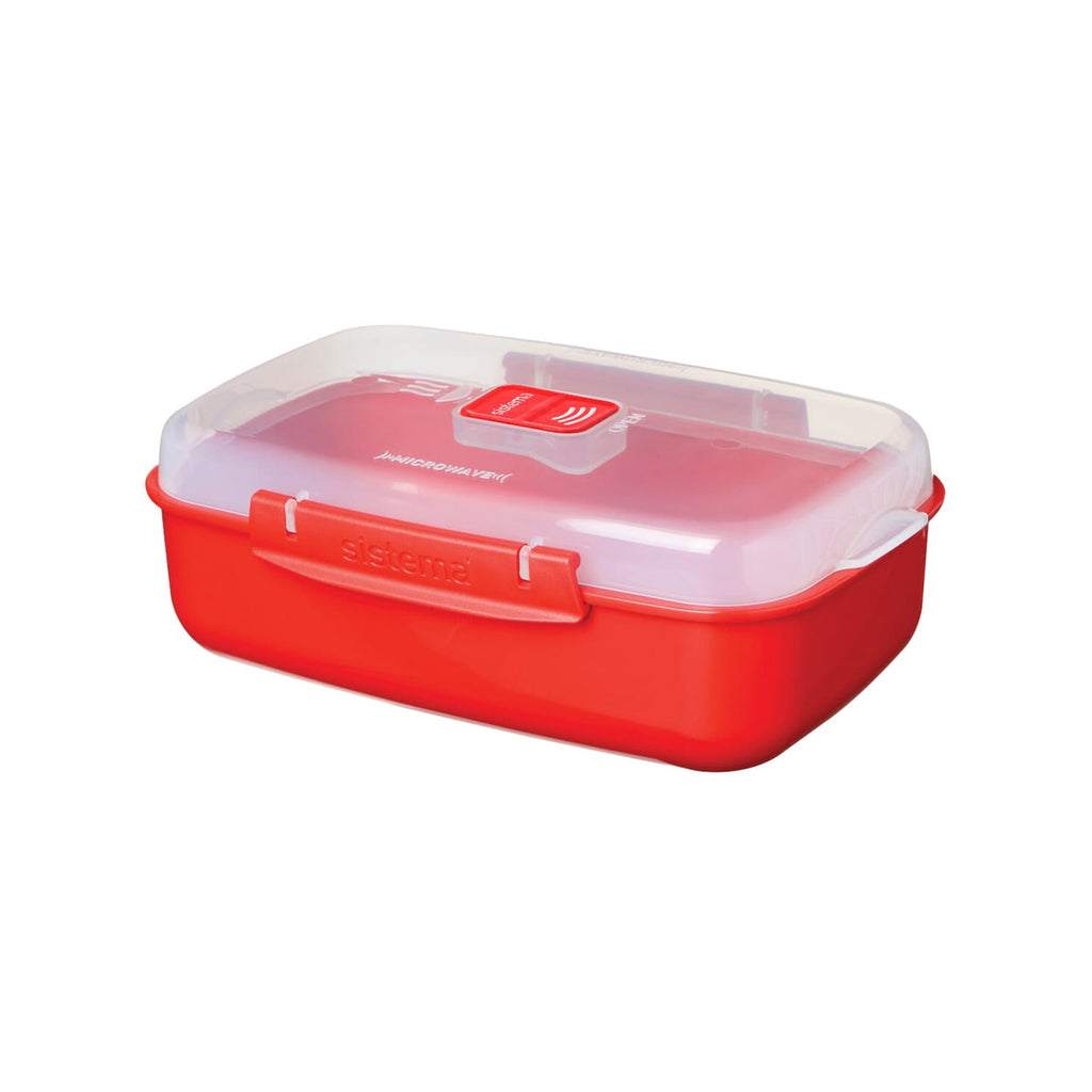 Sistema Microwave Rectangular Container 1.25 L, Red