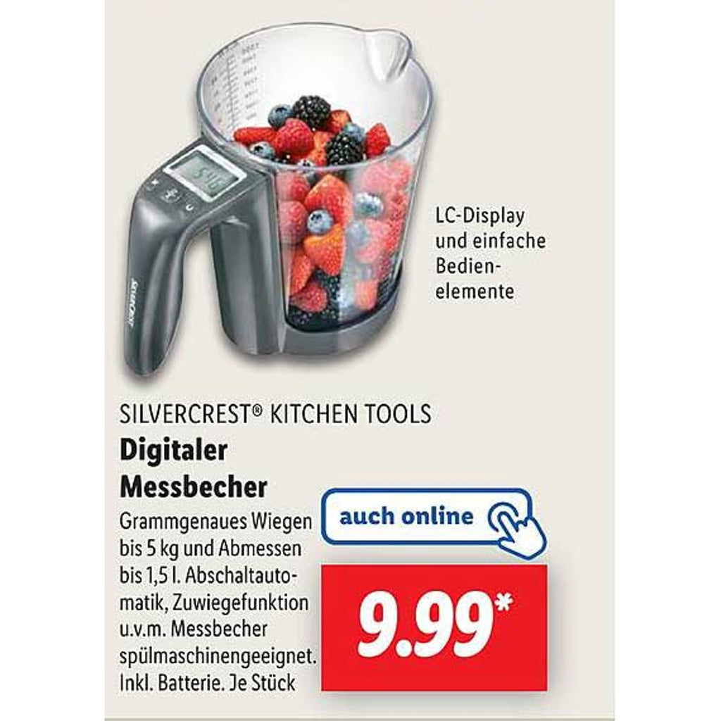 SilverCrest Digital Jug Scales 1.5 L, Max 5 kg