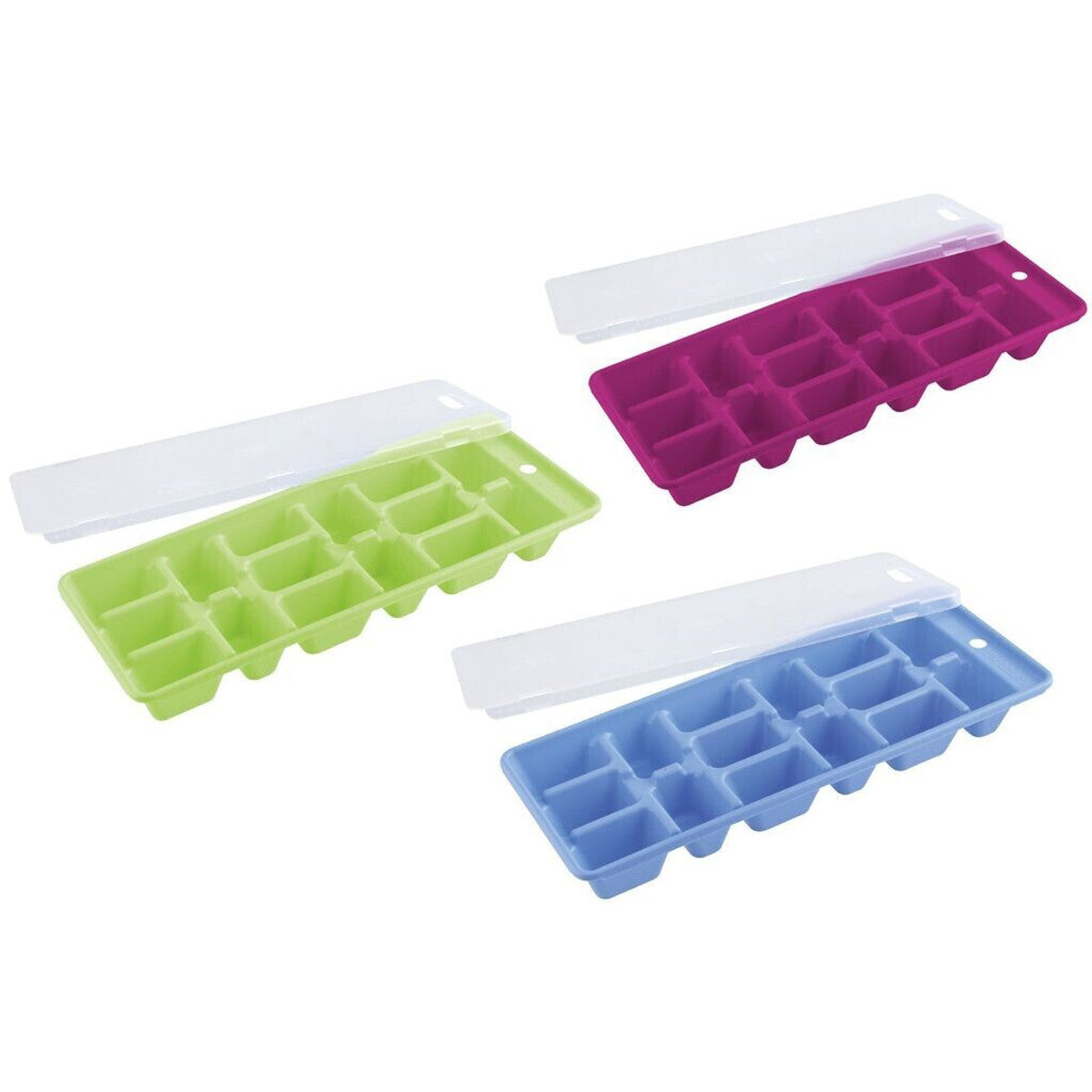 Fackelmann Ice Cube Tray with Lid, Made in Germany