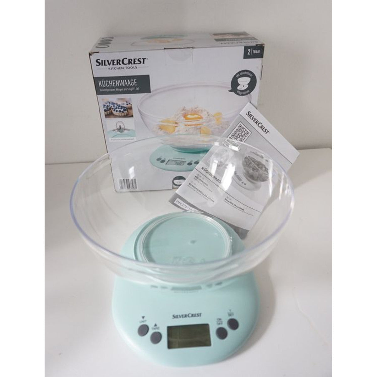 SilverCrest Kitchen Tools Digital Kitchen Scale with Removable Bowl 5 kg