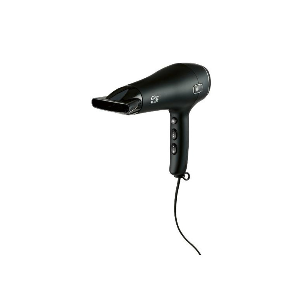 Cien Beauty Ionic Hair Dryer 2000W with Retractable Cord, Black