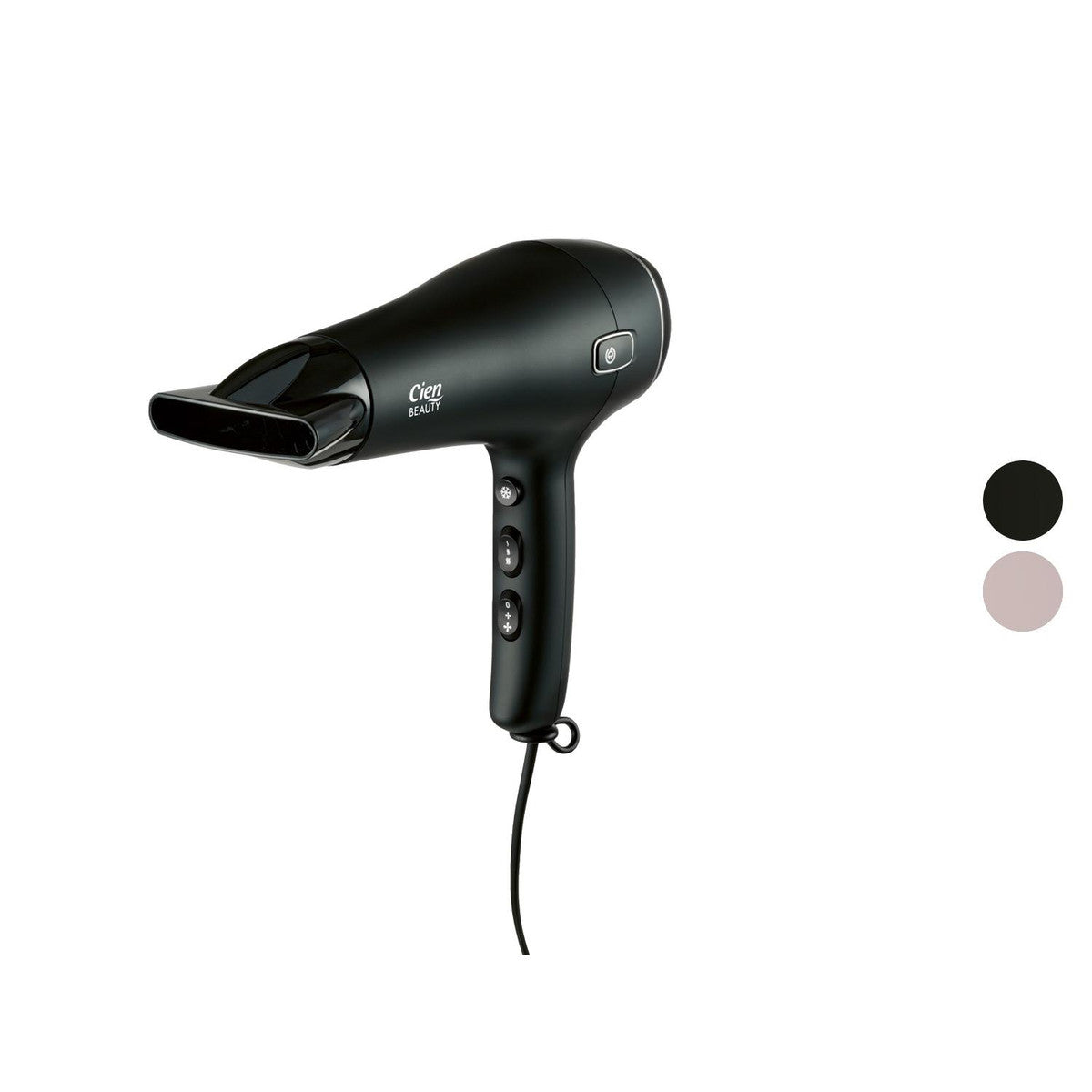 Cien Beauty Ionic Hair Dryer 2000W with Retractable Cord, Black