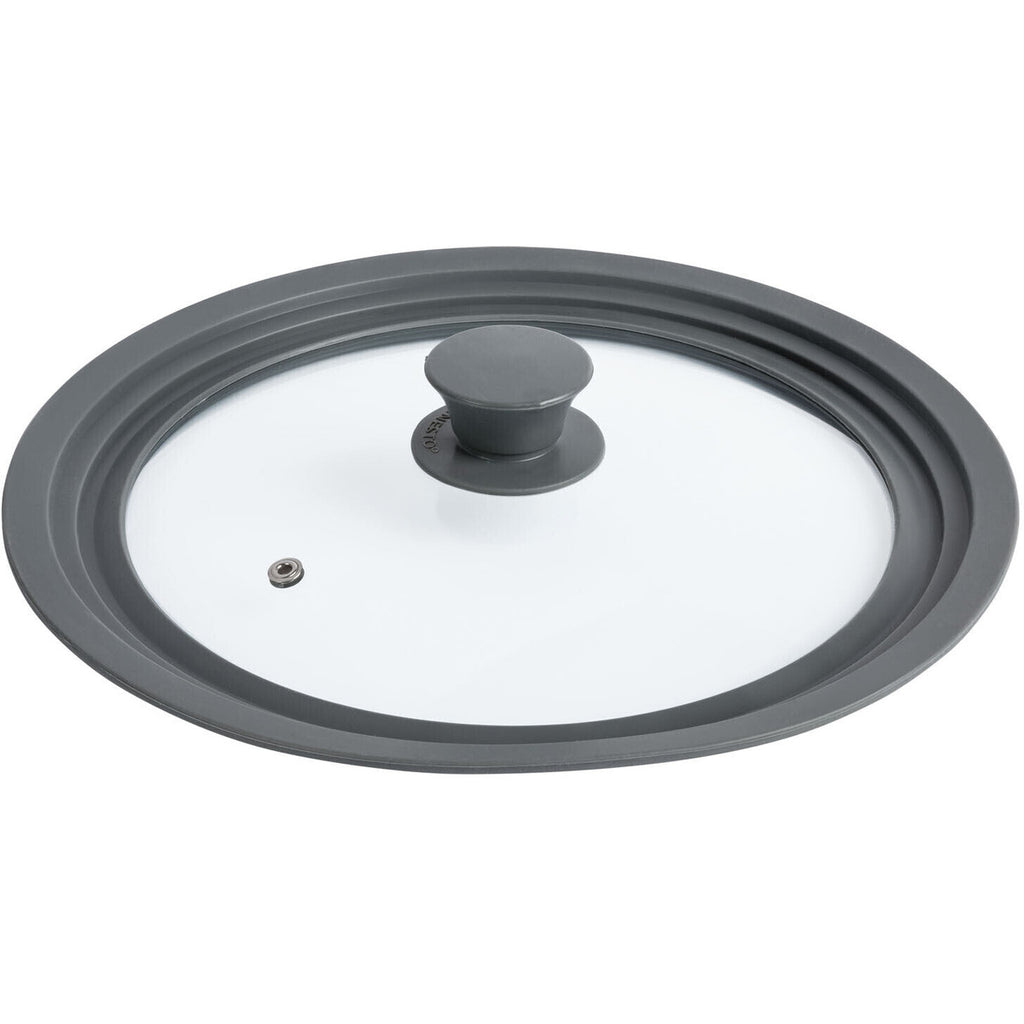 Ernesto Universal Glass Lid with Stepped Silicone Rim, 24-28 cm