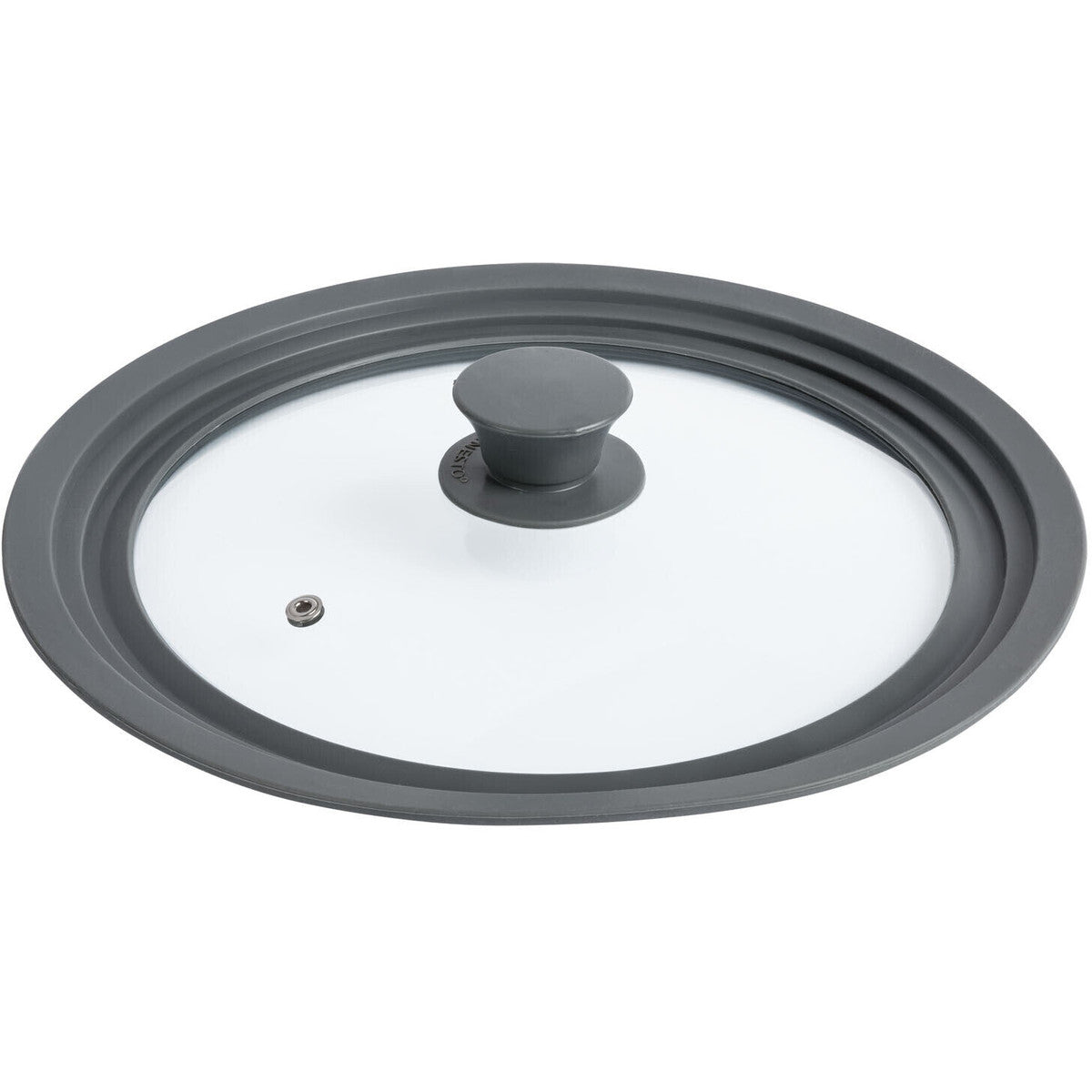 Ernesto Universal Glass Lid with Stepped Silicone Rim, 24-28 cm