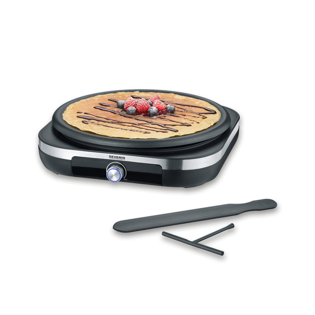 Severin CM 2199 XXL Crepes Maker 38cm 1500W, Black/Stainless Steel