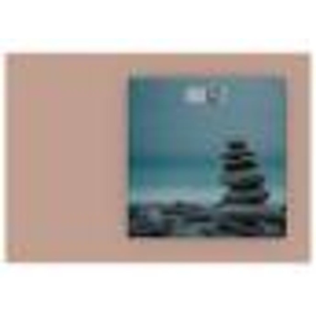 Cien Beauty Glass Bathroom Scale with Zen Stones Motif, Step-On Function