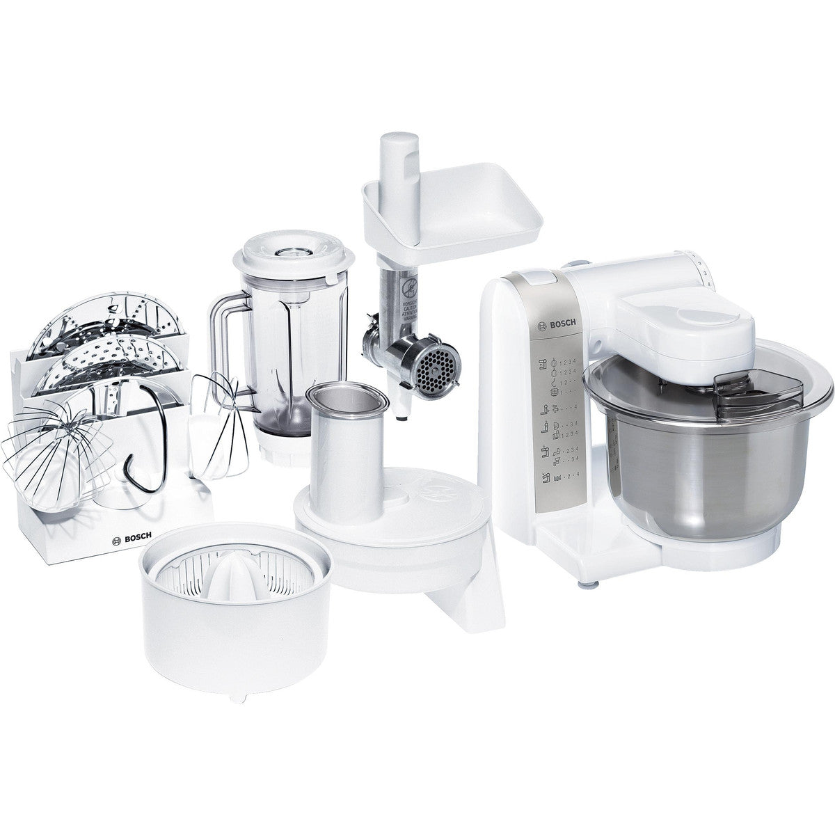 Bosch MUM4 MUM4880 Kitchen Machine 600W, White/Silver