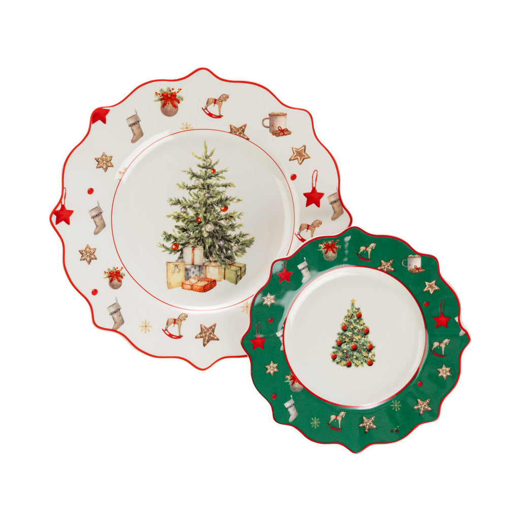 SilverCrest Christmas Serving Plate Set, 2 Pieces