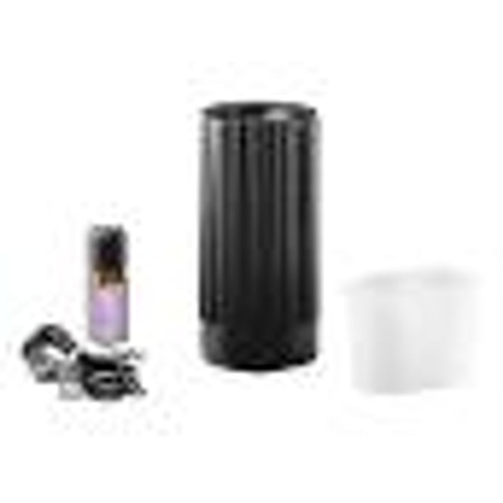 Livarno Home Ultrasonic Aroma Diffuser, Black Ribbed, with Lavender Oil