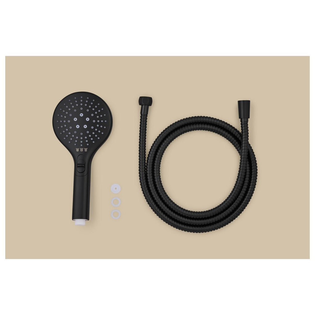 Livarno Home Hand Shower Set, Matt Black, 175 cm Hose
