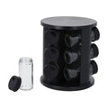 SilverCrest Rotating Spice Rack Carousel, 10-Piece Set, Black