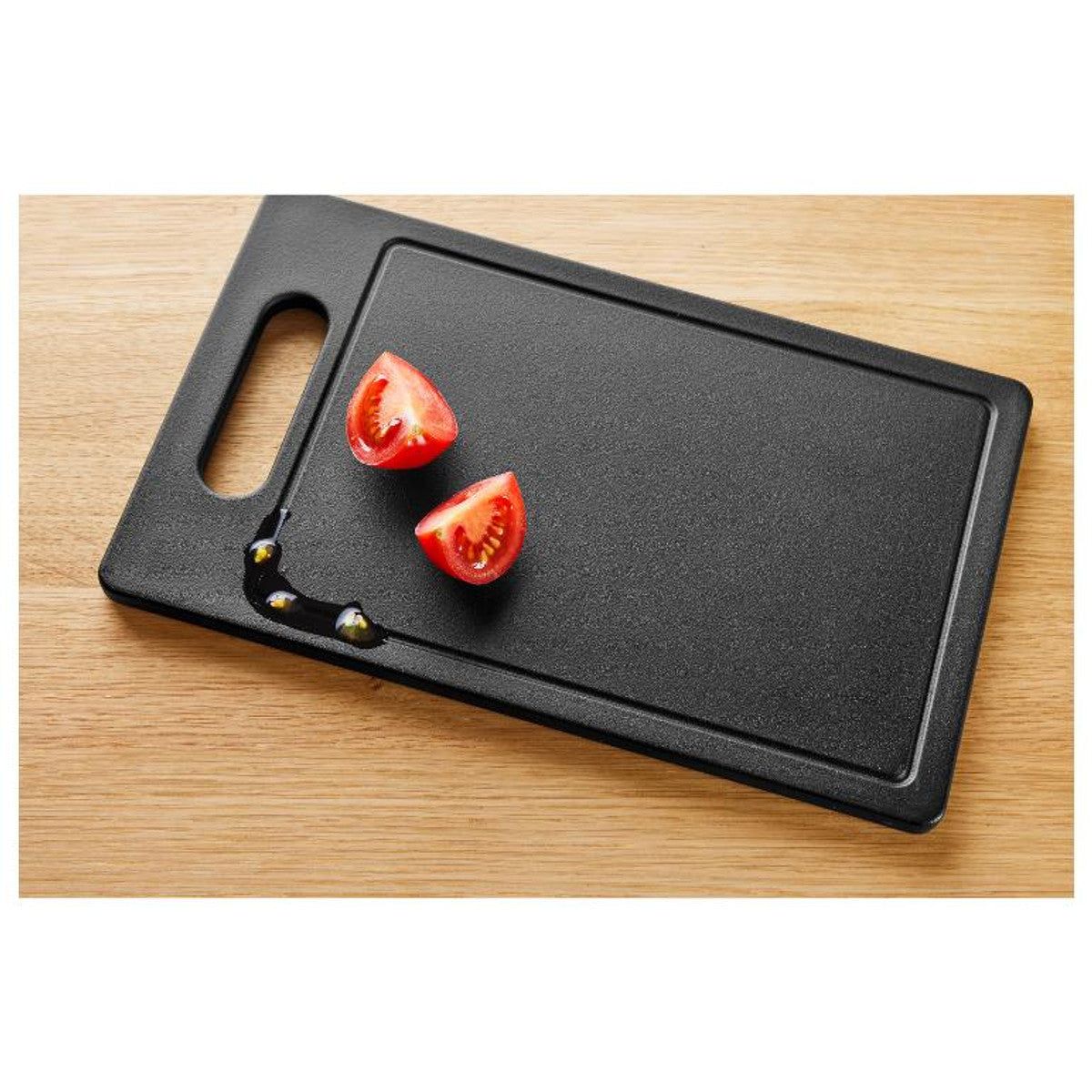 SilverCrest Chopping Board with Handle, Black